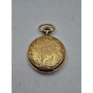 Arnex 17 Jewels Incabloc France Pocket Watch 10 Micron Gold Plated Vintage Runs